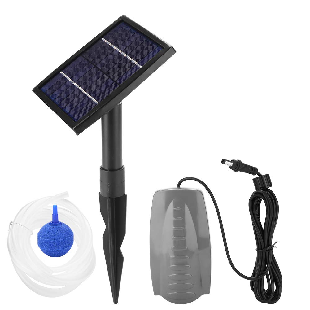 Stone Oxygen Aerator Ossigenatore per laghetto ad energia solare Giardino 8V Supporto stabile Interfaccia di montaggio Stagno per patio da giardino o esposizione