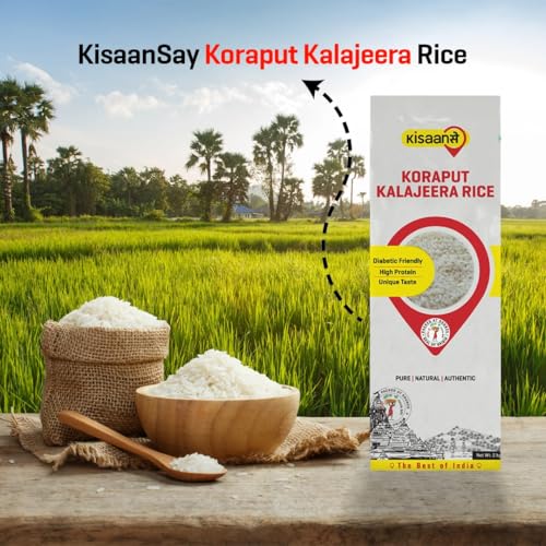 Image of KisaanSay Koraput Kalajeera Rice 10KG | Diabetic Friendly | Low GI I Low Sugar I Non GMO I Tribal Grown I Aromatic I Tasty