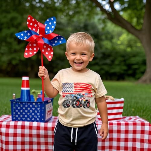 Toddler 4th of July Shirts Kids American Flag T-Shirts Boys Girls Patriotic Independence Day Memorial Day Tops Tees 5
