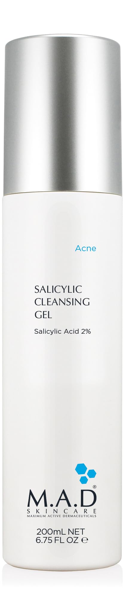 M.A.D Skincare Salicylic Cleansing Gel - Acne Facial Wash 6.75 oz.