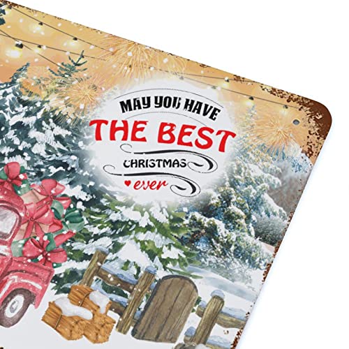 Panneau aluminium de Noël au style rétro de qualité supérieure - 7