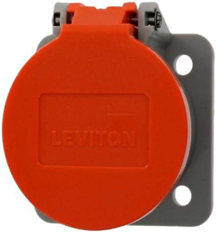 Leviton 16S31-Y NEMA Type 3R Enclosure with Automatic Closing Lid, Thermoplastic Housing and Cover, Stainless Steel Torsion Spring, Yellow