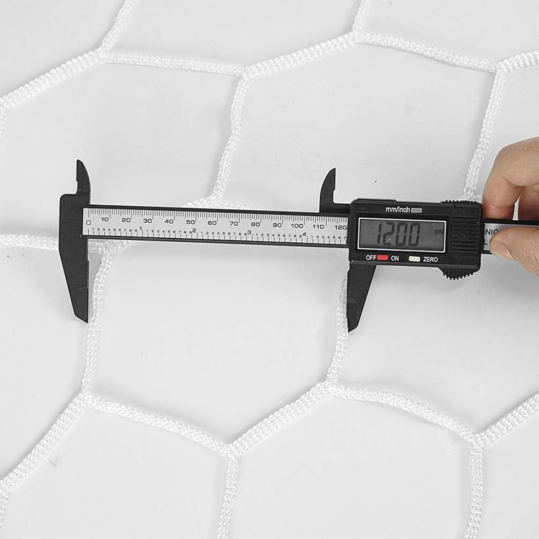 Luwint Fußballtornetz, strapazierfähiges Polyester, Ersatznetz, weiß, 4,8 x 2,1 m, Jugendliche