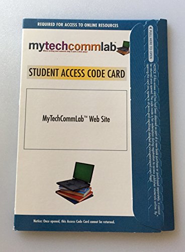 MyTechCommLab 032133857X Book Cover