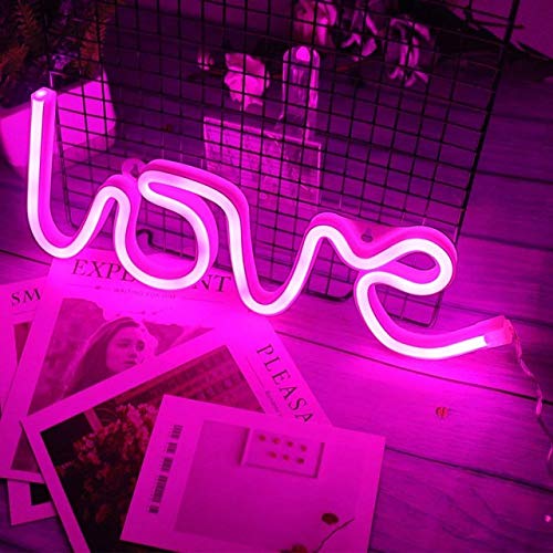 Buy Neon Light LED Love Sign Decor Light,Marquee Light for Chistmas Wall Décor Battery Operated