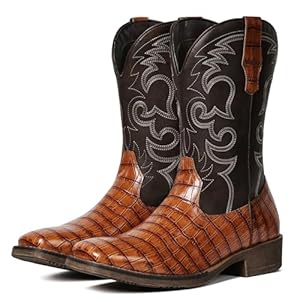 IUV Cowboy Boots For Men Western Ca...