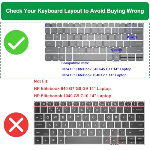 Protector de teclado para HP EliteBook 640 645 G11 14" 2024 miniatura 2