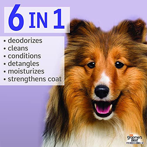 Hartz Grooming Supplies Bundle With Groomer's Best Professionals 6-In-1 Dog Shampoo And Combo Brush For Dogs, Good For All Dogs & Coat Types #TOP2