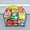 FixtureDisplays® Stackable Can Rack Organizer, Stackable Potato Chip Bag Storage Dispenser for Kitchen Cabinet or Pantry, Black 17.35" Wide x 12.8" Deep x 14" Tall 10145-NF #3