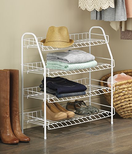 Whitmor - 6023-211 4-Tier Closet Shelves White #TOP1
