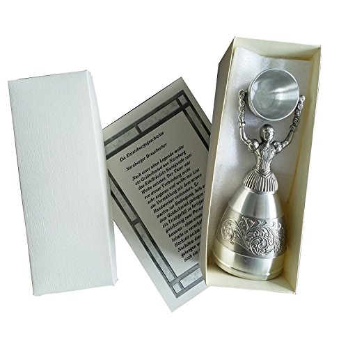 Zinn Brautbecher in Geschenkverpackung - OHNE Gravur