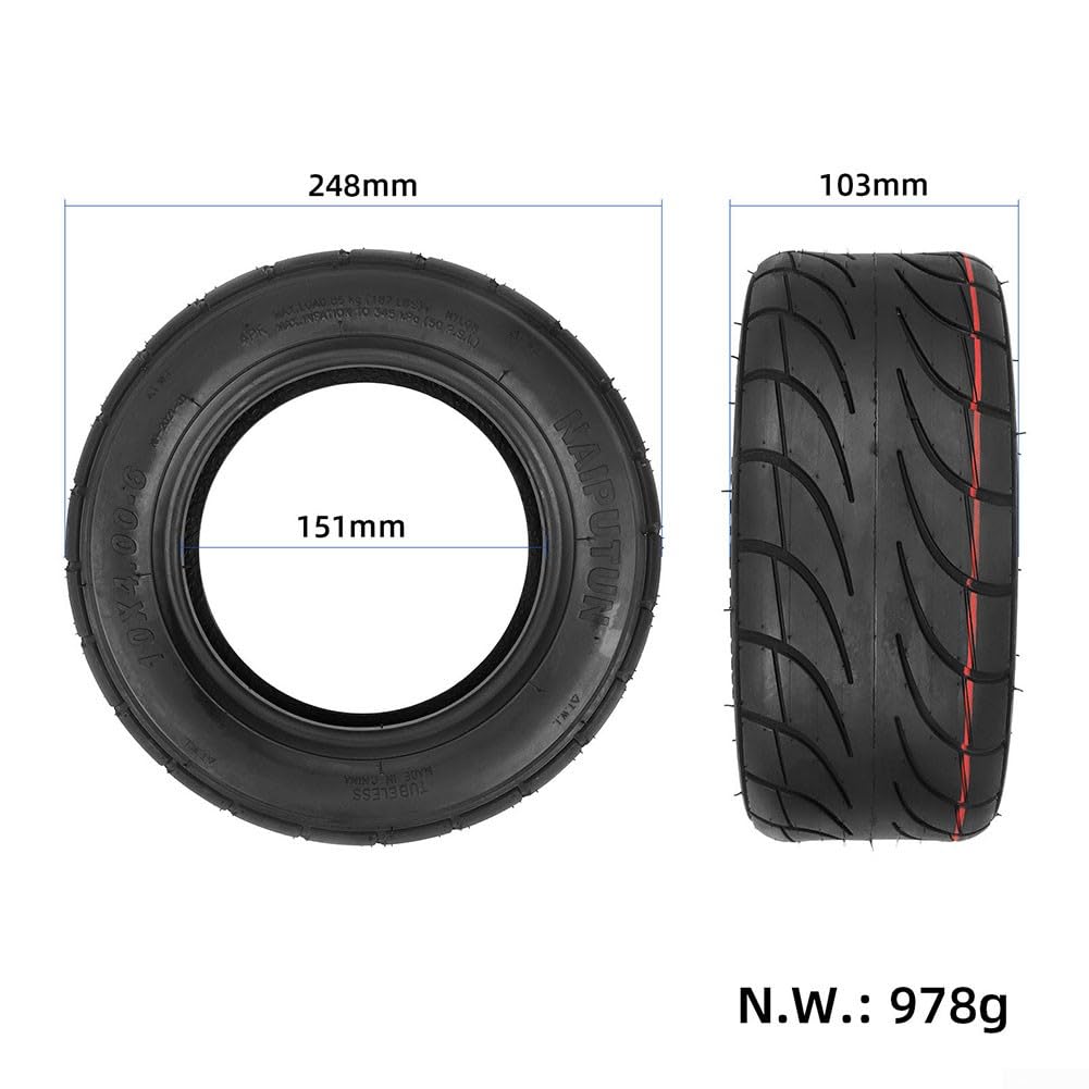 Pneumatico senza camera d'aria da 10 pollici 10 x 4.00-6 per mini moto scooter elettrico go kart