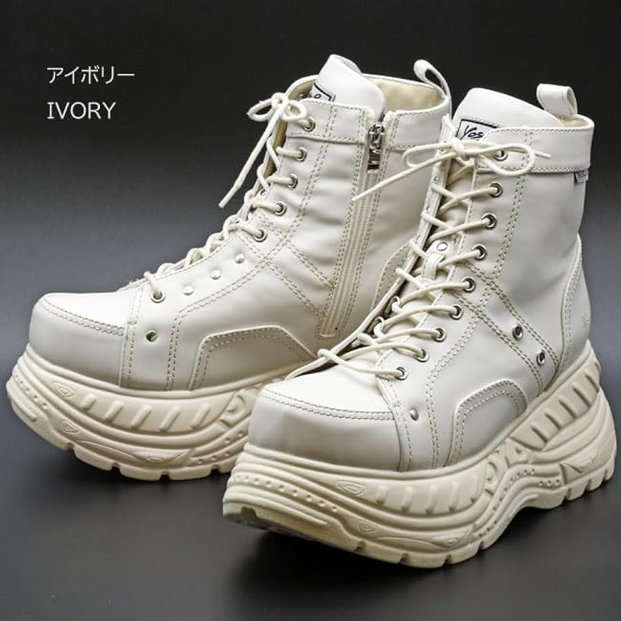 Yosuke 厚底レースアップブーツ サイズ27cm ヒール丈13cm YOSUKE ヨースケ レースアップブーツ 厚底ブーツ ショートブーツ