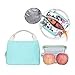 Bluboon Teens Backpack Set Canvas Girls School Backpack Lunch Box Pencil Bags Student Bookbags 3 in 1 (Water Blue-14)