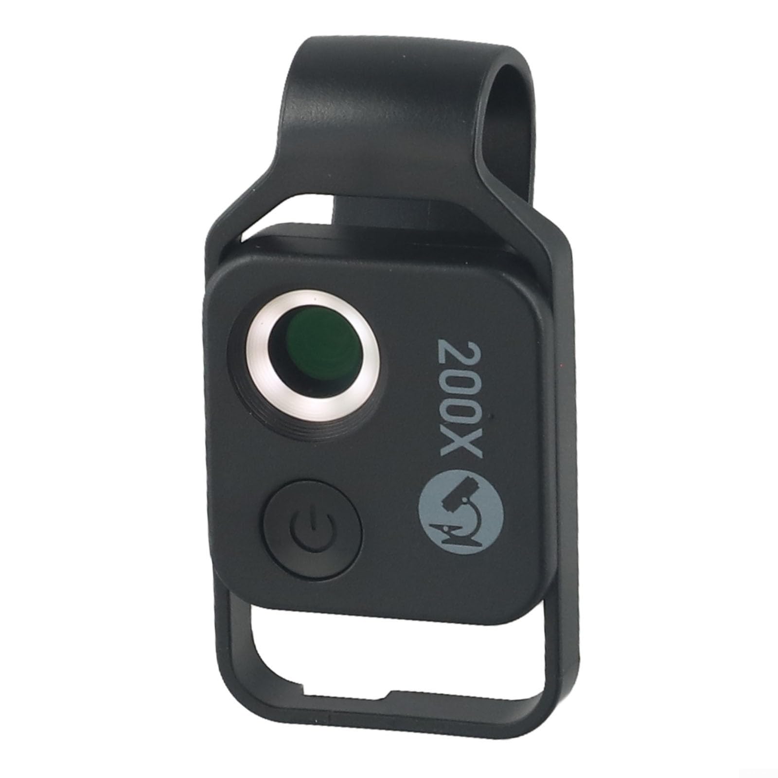 Microscopio de teléfono móvil 200X Lupa HD con lente CPL, cámara de inspección portátil USB-C recargable para monedas, sellos piel 68x35mm (negro)