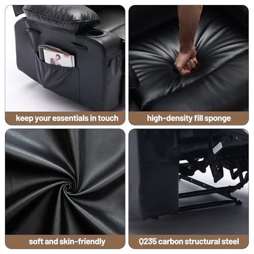 Sillón Plegable Ergonómico Negro miniatura 5