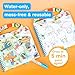 Avenir Reusable Water Coloring Book for Toddlers 3-5 – Mess-Free Paint-with-Water Travel Toy Airplane Activities Road Trip Quiet Book, Water-Reveal Activity Pad, 3-in-1 Creative Set
