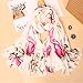 Bestshe Silk Feeling Long Scarf Fashion Floral Large Scarf Satin Shawl Wraps for Women with Gift Packed