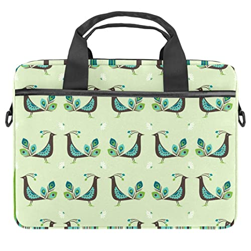 Sac à bandoulière pour ordinateur portable 13-14.5 pouces mallette fleurie avec anse
