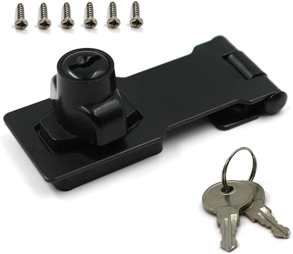 Buy 1Pack Safety Hasp with Lock 3”x 114”Keyed Hasp Locks Twist Knob Keyed Locking Hasp for