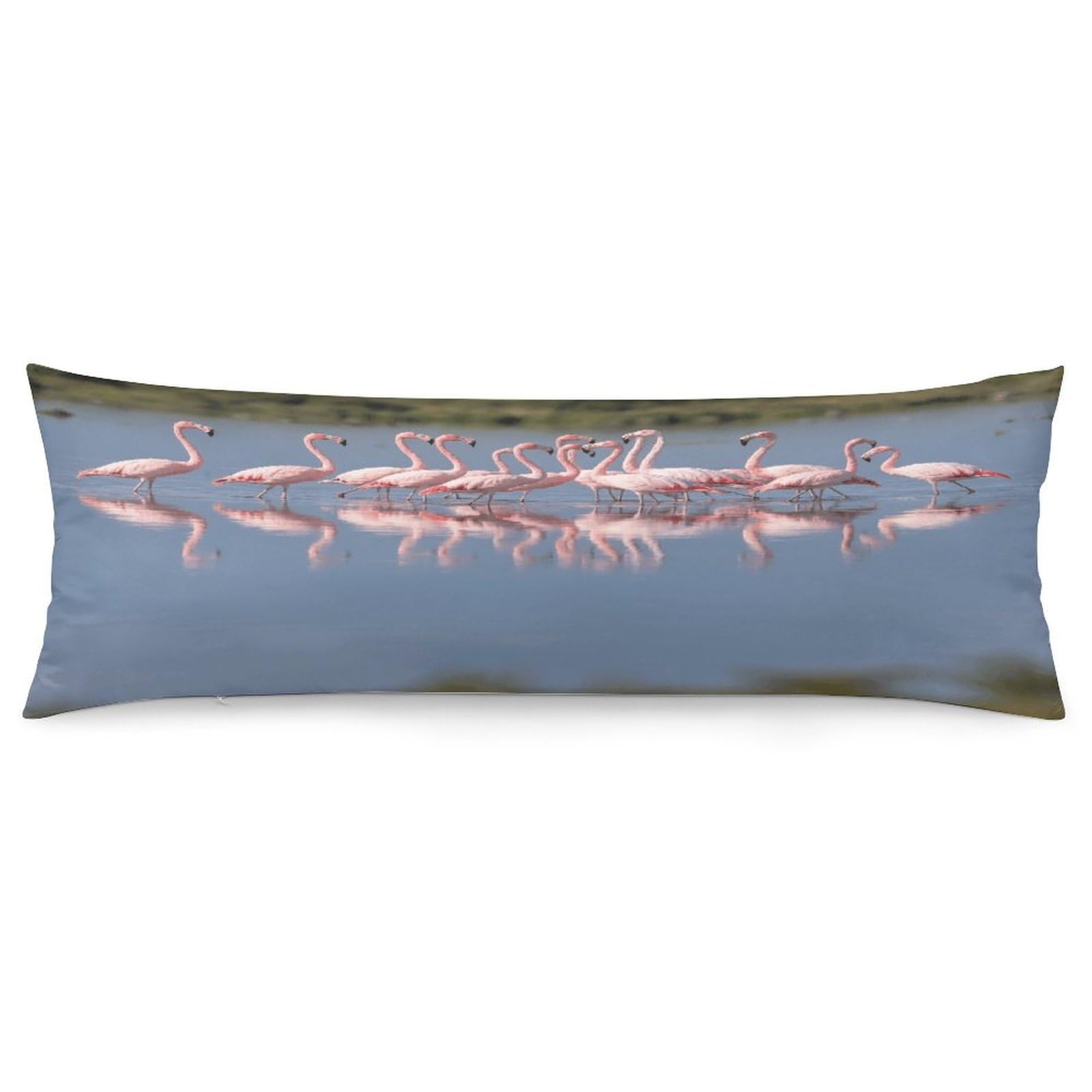 VstaDank A Flock of Flamingos Pillow Cover Decorative Lumbar Pillow Cover 19x53 Inch Long Body Pillows Case Soft Luxury Decorative Throw Pillowcase for Couch Sofa Bedroom Car Decor Pillowcover