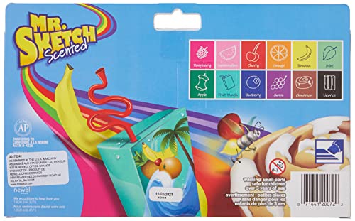 Image of Mr. Sketch Scented Markers, Chisel Tip, Assorted Colors - Fun for Kids, Coloring, Spark Creativity, Arts & Crafts, 1 Count (Pack of 96)