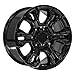 OE Wheels CV65 18 Inch Rims and Tires Fit Silverado 1500 ZR2 Style 18x8.5 Gloss Black - Hollander 14089 - All Country A/T2 275/65-18 (Set of 4)