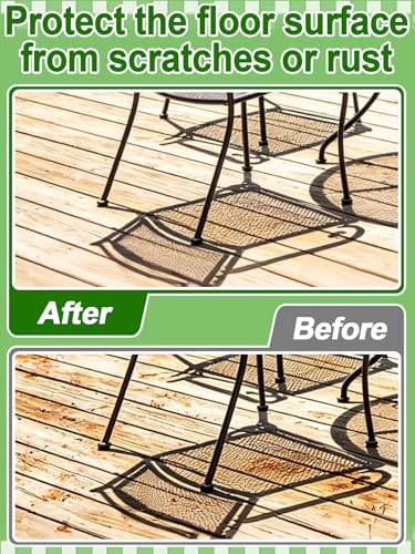 Image of ANPHSIN 36 Pack 1.5 inch Wrought Iron Patio Chair Leg Caps | Round Outdoor Furniture Sliders Replacement for Protecting Floor Surfaces from Scratches and Rust