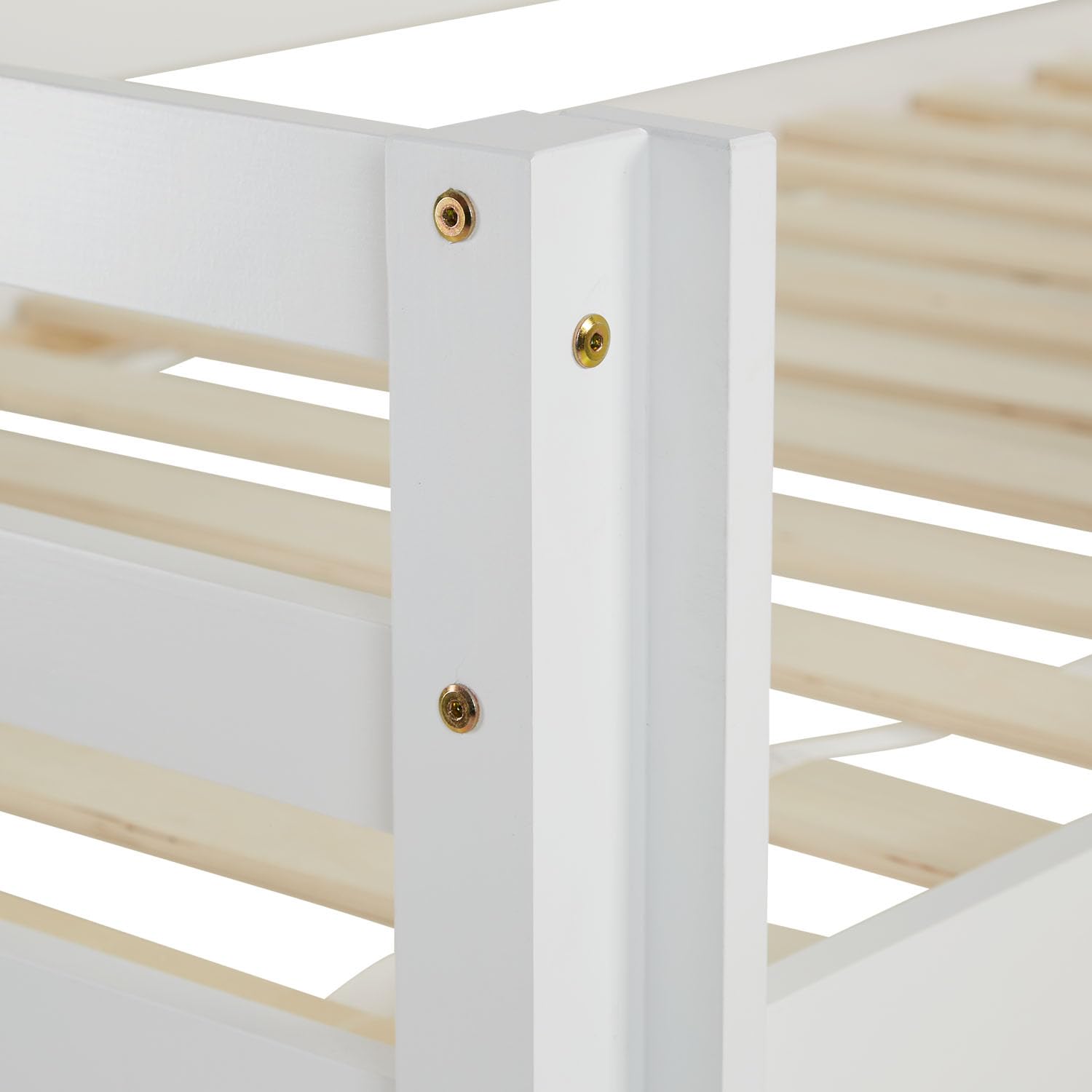 Homestyle4u Lit mezzanine avec toboggan - 90 x 200 cm - Blanc - Pour fille - En pin massif - Avec rideau - Violet et beige - Échelle et protection contre les chutes