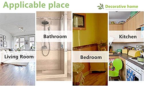 Elegant White Modern Floral Wallpaper Border Peel And Stick Wall Decal Sticker For Wall Ceiling Bathroom Kitchen,4.2Inch By 32.8Ft #TOP5