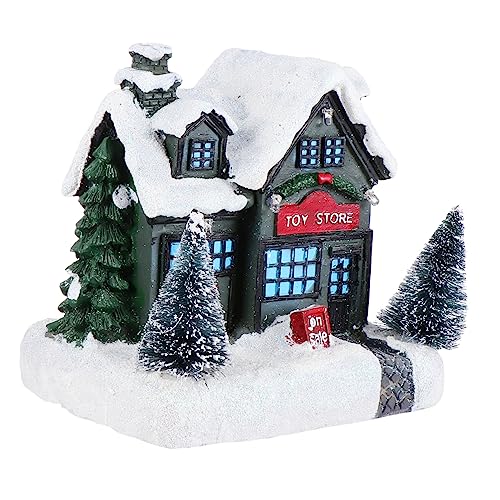 TOPPERFUN Battery Operated Christmas Lamp Decor Snowing House Ornament for Home Garden Wedding Party Ktv 1pc