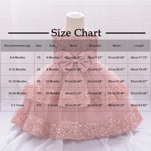 6M-3Y Baby Girl Pageant Dress Sequins Princess Dress Toddler Flower Wedding Birthday Formal Party Gown Dresses2