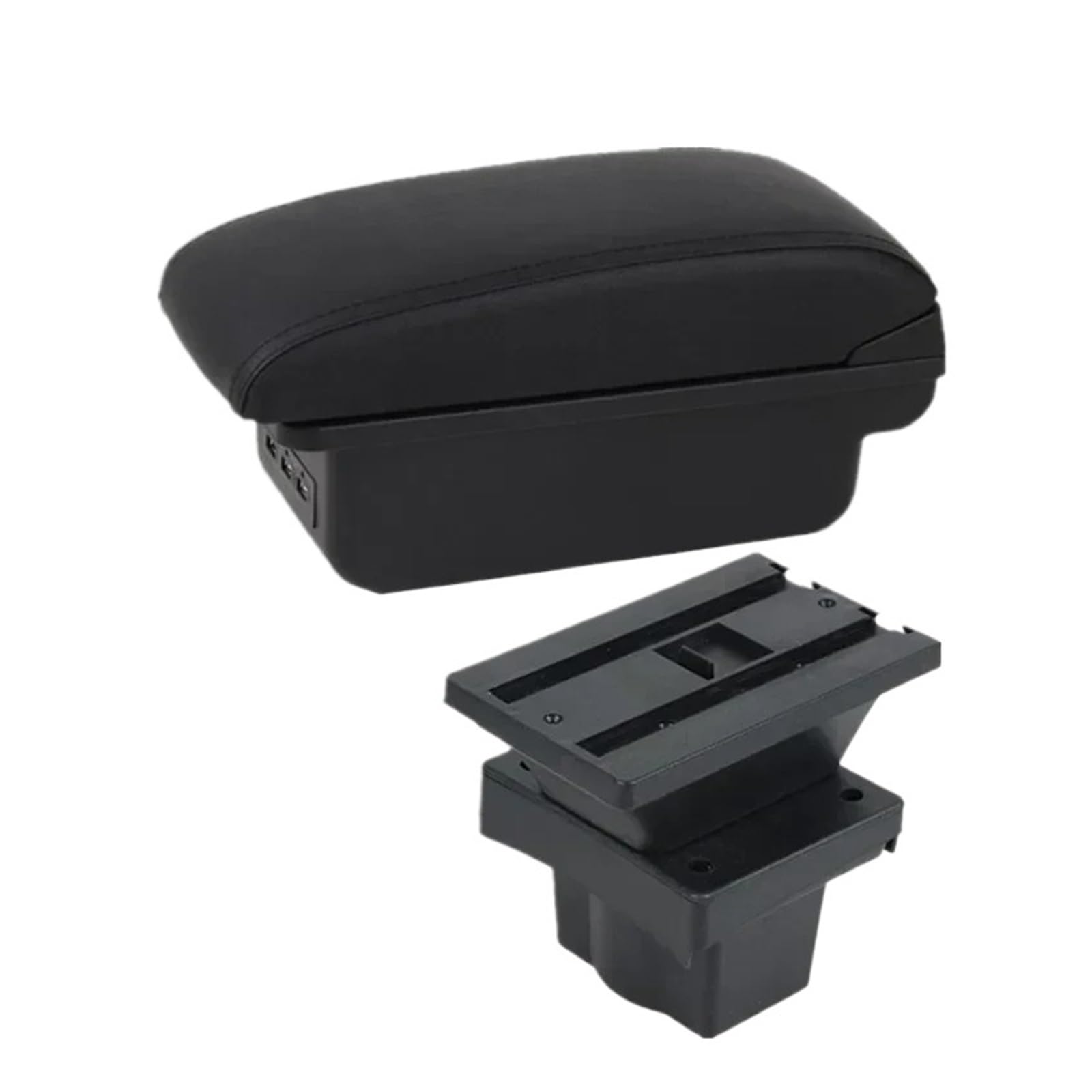 Umdjju B1 Black Line 3Usb For Skoda For Octavia For Yeti Mk2 2005-2012 Car Armrest Storage Box Interior Dedicated Retrofit Accessories Car Centre Console Armrest Box(B1 Black Line 3Usb)