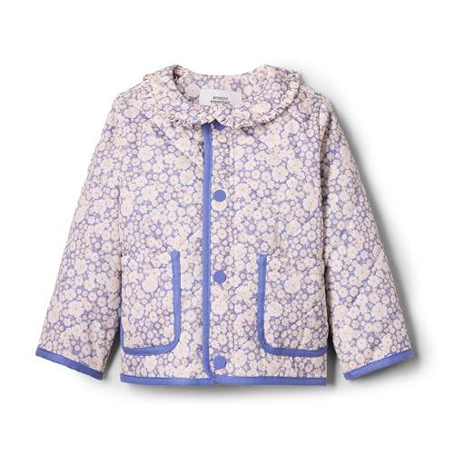 Image of Amazon Essentials x Sofia Grainge Toddler and Baby Girls' Midweight Quilted Field Jacket with Ruffle