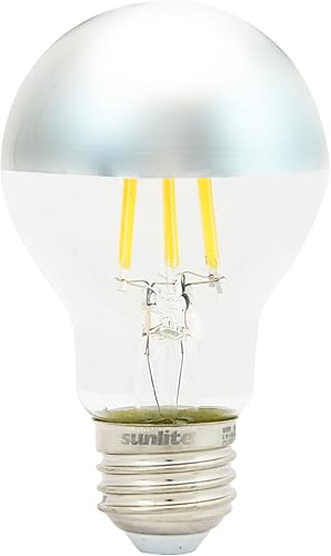 Sunlite 80509 - Bombilla LED A19 transparente estilo filamento, 6 vatios (equivalente a 40 vatios), 600 lúmenes, 120 voltios, regulable, base E26