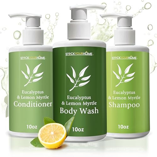 Shower Essentials Set for Men and Women Includes 10 oz Body Wash Shampoo and Conditioner Hydrating & Nourishing Shampoo Conditioner Body Wash Set guest bathroom toiletries for Hotels