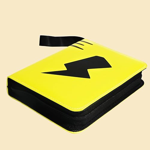 Miniatura 8 de Carpeta de tarjetas, 4 bolsillos portátil para coleccionista de tarjetas, se adapta a 440 tarjetas con 55 páginas extraíbles y cremallera, carpeta