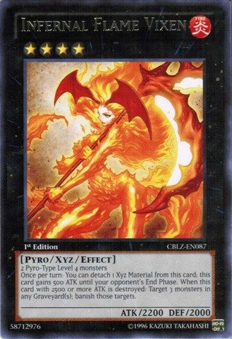Amazon.com: YU-GI-OH! - Infernal Flame Vixen (CBLZ-EN087) - Cosmo