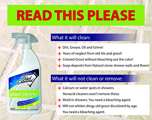 Black Diamond Stoneworks Ultimate Grout Cleaner For Tile Floors Blasts Away Years Of Dirt And Grime Making Cleaning Easy. Heavy Duty Spray Cleaning Solution. Safe For Colored Grout And Natural Stone #TOP6