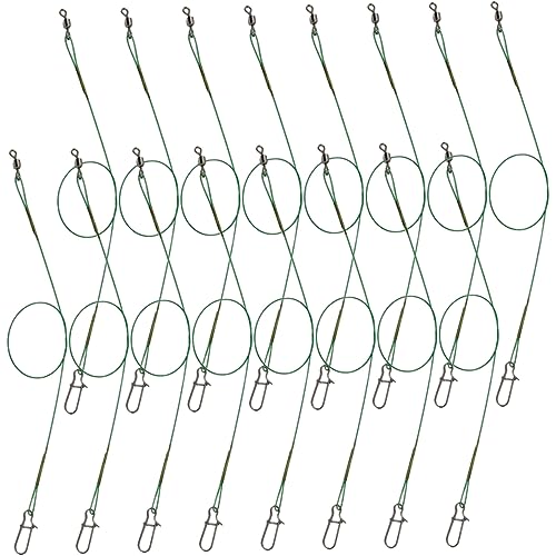 JOINPAYA 25Pcs Portable Fishing Leader Wires Wire Tackle for Freshwater Saltwater Fishing Durable for Catching Snakehead Perch Pike