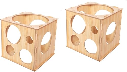 ERINGOGO Caja de medición de globos, guirnalda de globos de 11 agujeros, calibrador de globos, cubo de medición, herramientas de decoración de