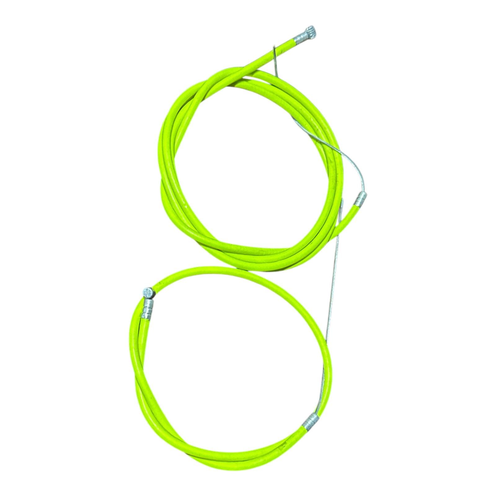 Aarnav Green Cycle Brake, Bike Bicycle Cable Set Inner & Outer Front & Rear Brake Cable Friction Free Galvanized Cable Set - Colour