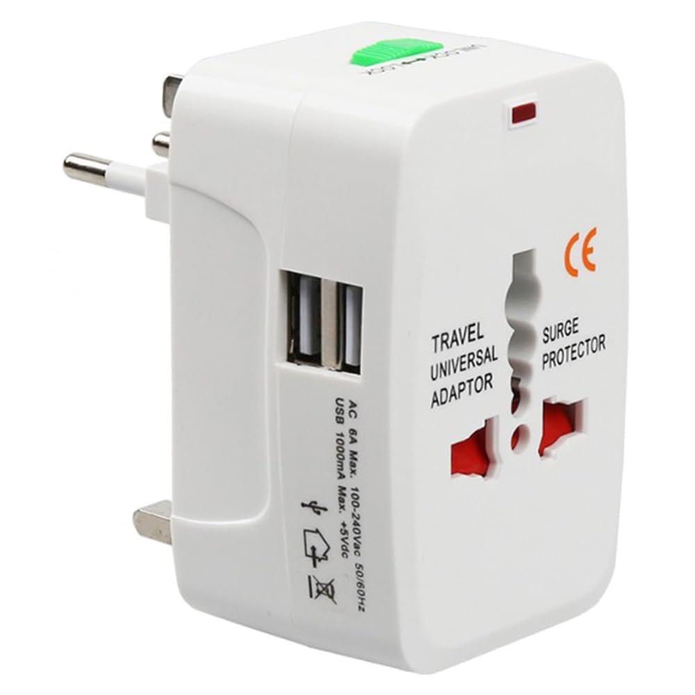Right Gear All in One Universal Power Adapter with Dual USB Port. Worldwide Travel Adaptor with Surge Protector.-image-4