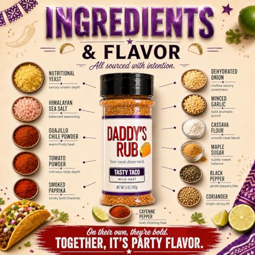 Image of Daddy's Rub Premium Taco Seasoning Mix, 5oz (Pack of 1)