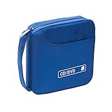 Ksmxos 32 Disc CD/DVD Portable Wallet CD Case Bag Storage Organizer Holder Protective DVD Storage Home Office and Travel Blue