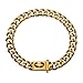 Duty Cuban Link Dog Collar 15mm Gold Dog Chain Collars for Small Medium Dogs,Dog Gold Chain Necklace Strong Dog Collar Walking Training Chain (14