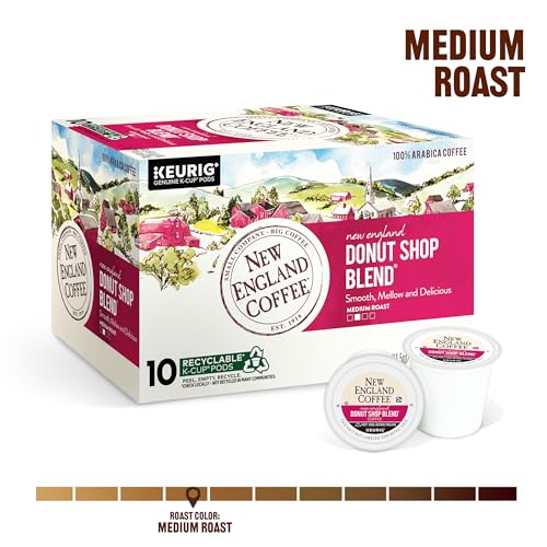 Image of New England Coffee Single Serve Pods, Donut Shop Blend Light Roast 10 Count (Pack of 6)