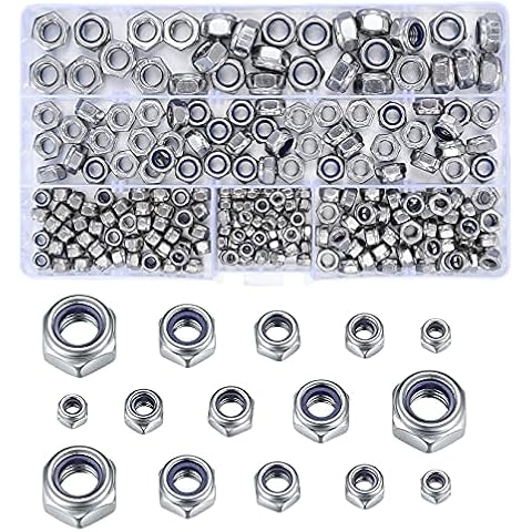 230 Pcs Nylon Lock Nuts Assortment Kit Cover