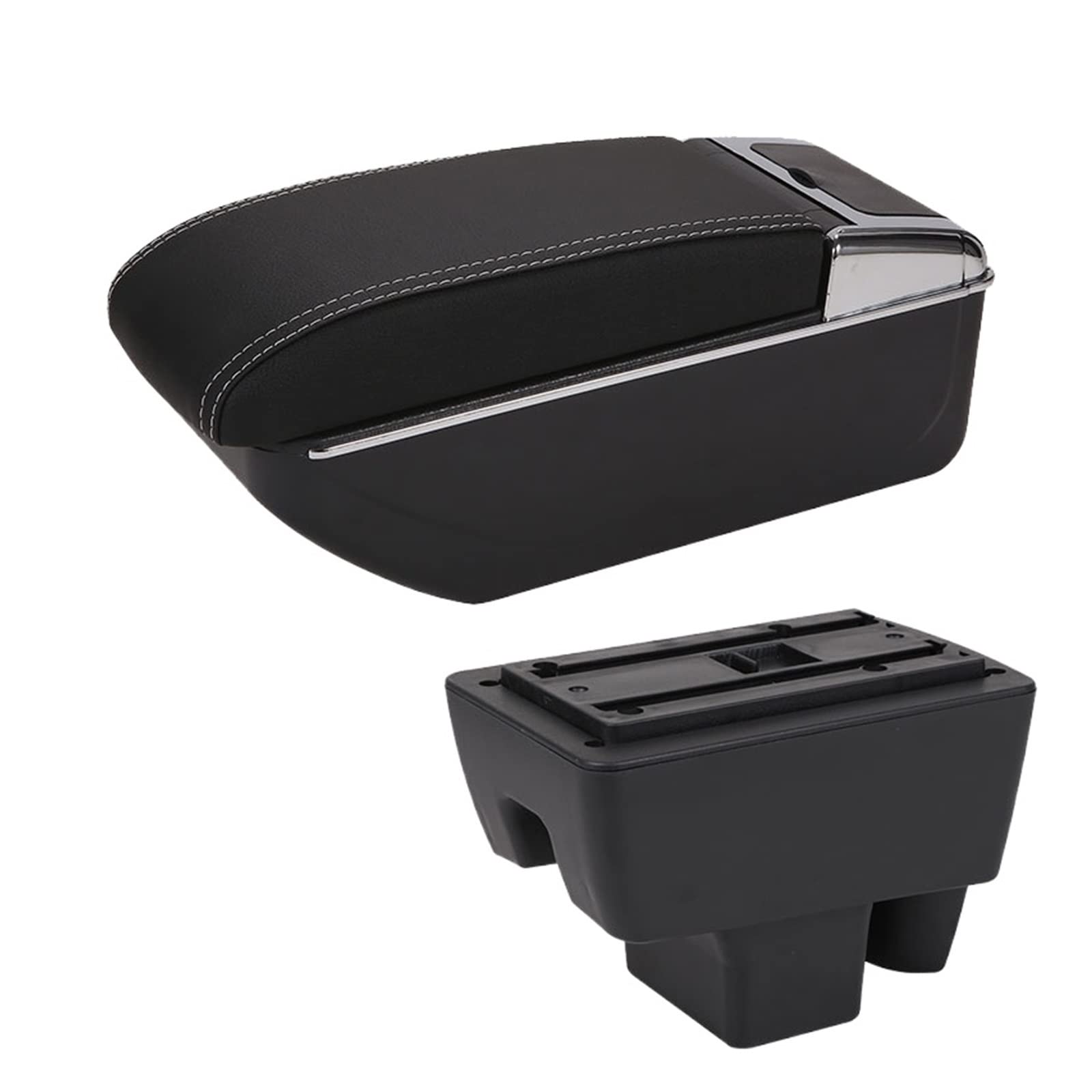 Car Armrest Box For VW For Polo 2020 2021 Retrofit Car Accessories Interior Details Storage Box(D3 NoUSB)
