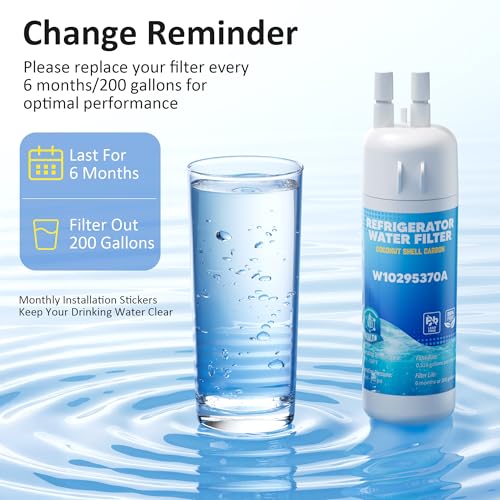 Image of Filter 1 Water Filter Replacement for Whirlpool WRS321SDHZ13 WRS325SDHZ WRS325FDAM04 WRS571CIHZ04 WRS315SDHZ08 WRS325SDHZ13 WRS315SDHM13 WRS321SDHZ08 WRS325SDHZ08